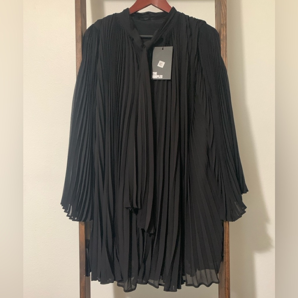 The Kooples Black Pleated Dress